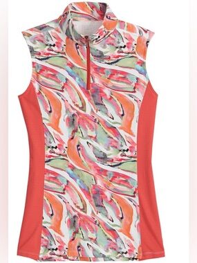 Dover Saddlery CoolBlast 100 Ladies' Lakeland Sleeveless Print Shirt XS
